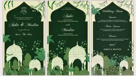 Unique wedding Invitation Traditional theme Card 43806515