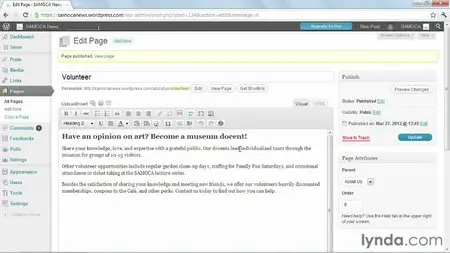 WordPress.com Essential Training (2012)