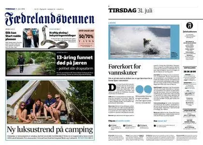 Fædrelandsvennen – 31. juli 2018