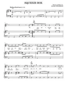 Squeeze box - The Who (Piano-Vocal-Guitar)