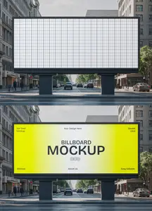 City Street Billbord Mockup Template 1703817537