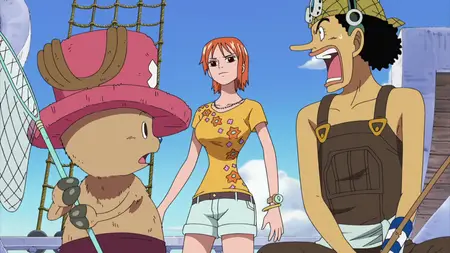 One Piece (1999 S13E04 Arriving at Halfway Through the Grand Line! The Red Line Koten Gars
