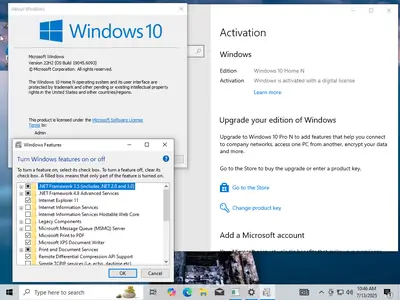 Windows 10 22H2 build 19045.6093 AIO 16in1 (x64) Multilingual Preactivated July 2025