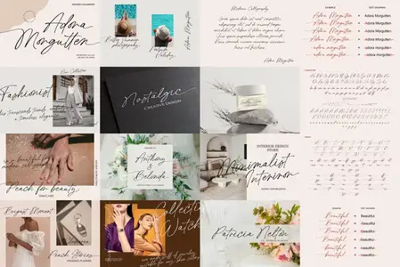 Adora Morgutten - Natural Ink Calligraphy Font