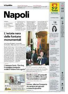 la Repubblica Napoli - 2 Agosto 2018