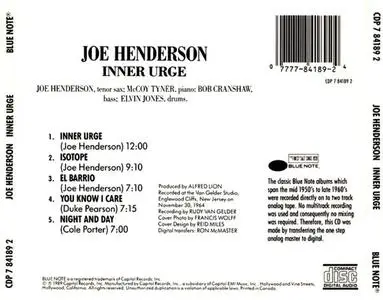 Joe Henderson - Inner Urge (1965) {Blue Note}