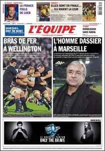 L'Équipe, du Samedi 20 Juin 2009.