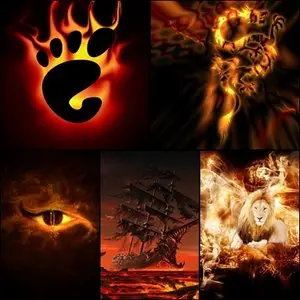 Gothic 3D Flame Effects Wallpapers