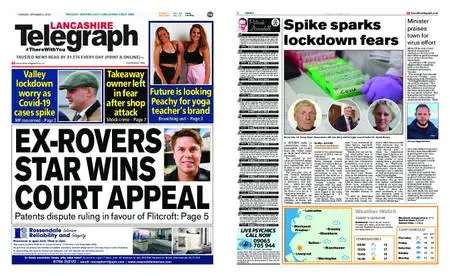 Lancashire Telegraph (Blackburn, Darwen, Hyndburn, Ribble Valley) – September 03, 2020