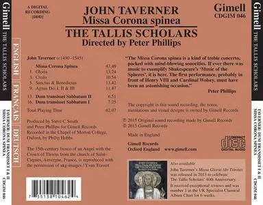The Tallis Scholars & Peter Phillips - John Taverner: Missa Corona spinea - Dum transisset Sabbatum I and II (2015/2018)
