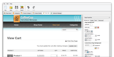 CoffeeCup Shopping Cart Designer Pro v3.9.463