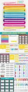 Business vector calendar 2017 template design