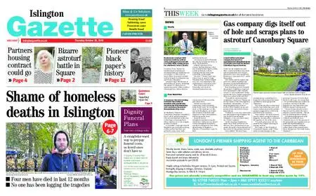 Islington Gazette – October 25, 2018