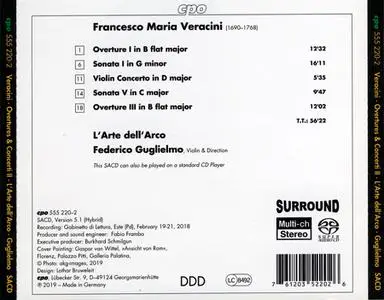 Federico Guglielmo, L'Arte dell'Arco - Francesco Maria Veracini: Overtures & Concerti Vol. 2 (2019)