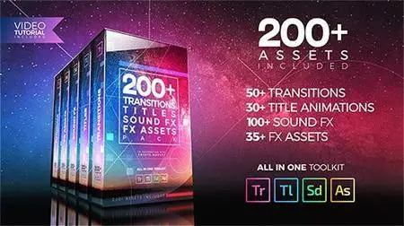 200+ Pack: Transitions, Titles, Sound FX - Project for Premiere Pro (Videohive)
