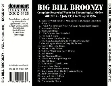 Big Bill Broonzy - In Chronological Order Vol.4 (1935-1936) (1992)