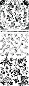 Vectors - Floral Ornament Elements Mix 13