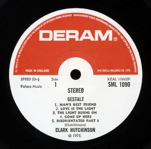 Clark Hutchinson - Gestalt (1971) 24-bit/96kHz *New* Vinyl Rip