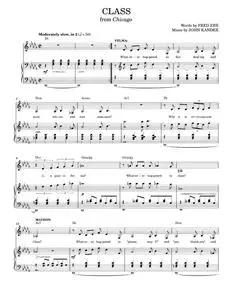Class - Catherine Zeta-Jones, Chicago Musical, Kander & Ebb (Piano Vocal)