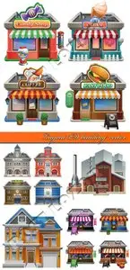 Layout 3D building vector