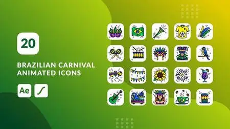 Brazilian Carnival Animated Icons | After Effects 43235046