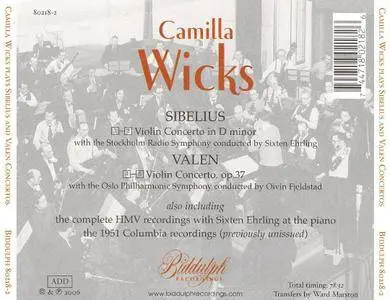 Camilla Wicks, Sixten Ehrling, Øivin Fjeldstad - Sibelius, Valen: Violin Concertos (2006)