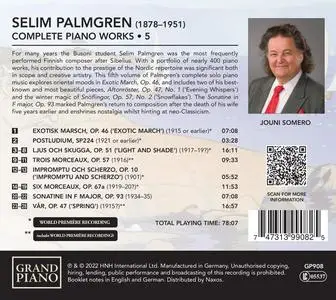 Jouni Somero - Selim Palmgren: Complete Piano Works, Vol.5 (2022)