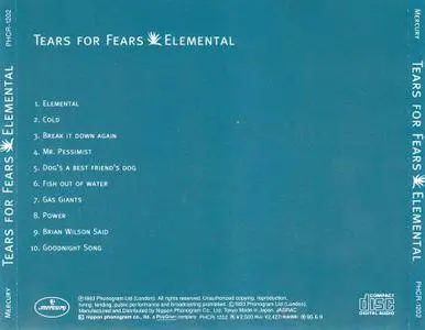 Tears for Fears - Elemental (1993) [Japanese Press]