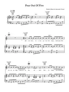 Four out of five - Arctic Monkeys (Piano-Vocal-Guitar (Piano Accompaniment))