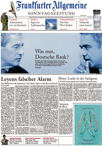 Frankfurter Allgemeine Zeitung am Sonntag, 17. Mai 2015