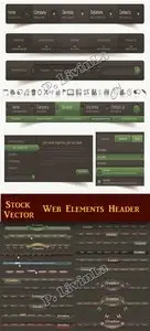 Stock Vector - Web Elements Header