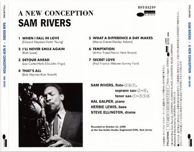 Sam Rivers - A New Conception (1966) {Blue Note Japan SHM-CD TYCJ-81055 rel 2014} (24-192 remaster)
