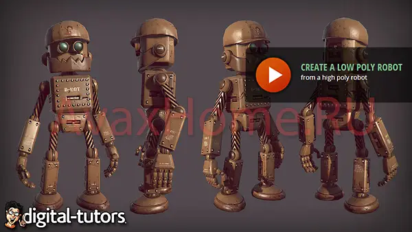 Digital-Tutors - Creating and Rigging a Low Poly Robot in 3ds Max and Photoshop