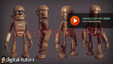 Digital-Tutors - Creating and Rigging a Low Poly Robot in 3ds Max and Photoshop