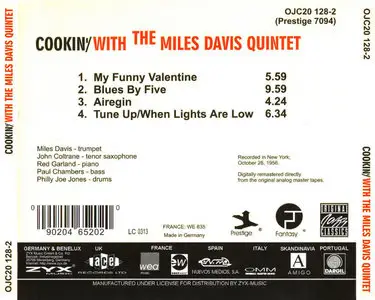 Miles Davis – Cookin’ With The Miles Davis Quintet (OJC-Prestige 1956)(20-Bit SBM Remastered)