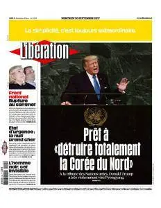Libération du Mercredi 20 Septembre 2017