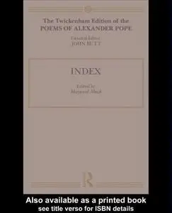 The Twickenham Edition of the Poems of Alexander Pope: Index