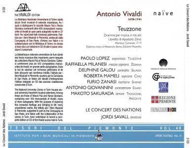 Jordi Savall, Le Concert des Nations - Vivaldi: Teuzzone (2011)