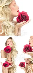 Woman & rose