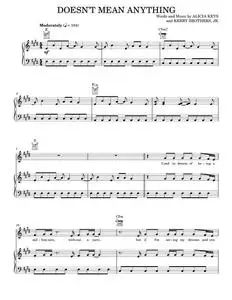 Doesn't Mean Anything - Alicia Keys (Piano-Vocal-Guitar)