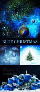 Stock Photo - Blue Christmas Backgrounds