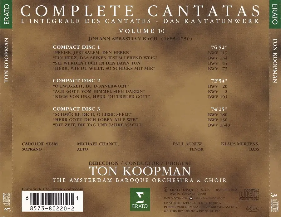 Ton Koopman, Amsterdam Baroque Orchestra & Choir - Johann Sebastian ...