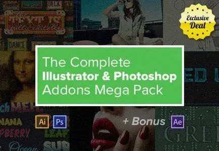 InkyDeals - The Complete Illustrator & Photoshop Addons Mega Pack + Bonus