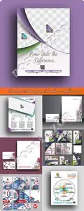 Business Stationery and brochure template vector