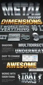 GR Metal 3D Effects Actions & Styles