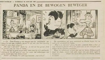 Kranten Strips 00 Panda V074 Panda En De Bewogen Beweger Leidsch Dagblad 1963 cbr