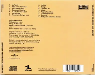 Modern Jazz Quartet - The Artistry Of The Modern Jazz Quartet (1986)