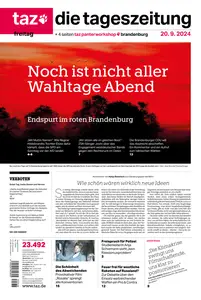 taz die tageszeitung  - 20 September 2024