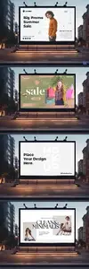 Billboard Mockup on a City Street UXJJ649