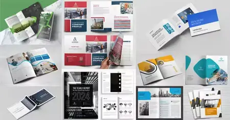 Professional Company Brochures Templates Collection